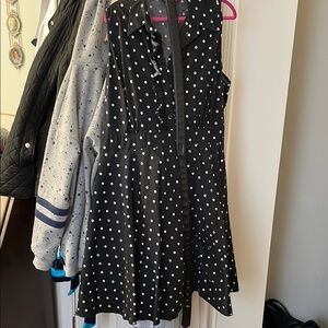 City Chic Black and white polka dot dress